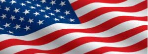 An american flag as a symbol for pride in hiring american metal finishing workers and supporting national businesses.